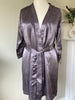 Grey Satin Robe by LASCANA  - Size  10