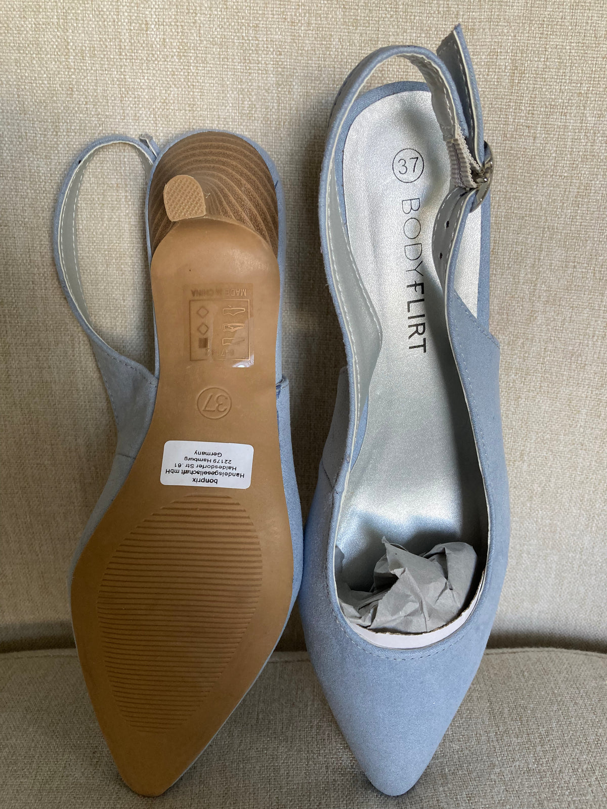 Pale blue heels size 4 uk By BPC