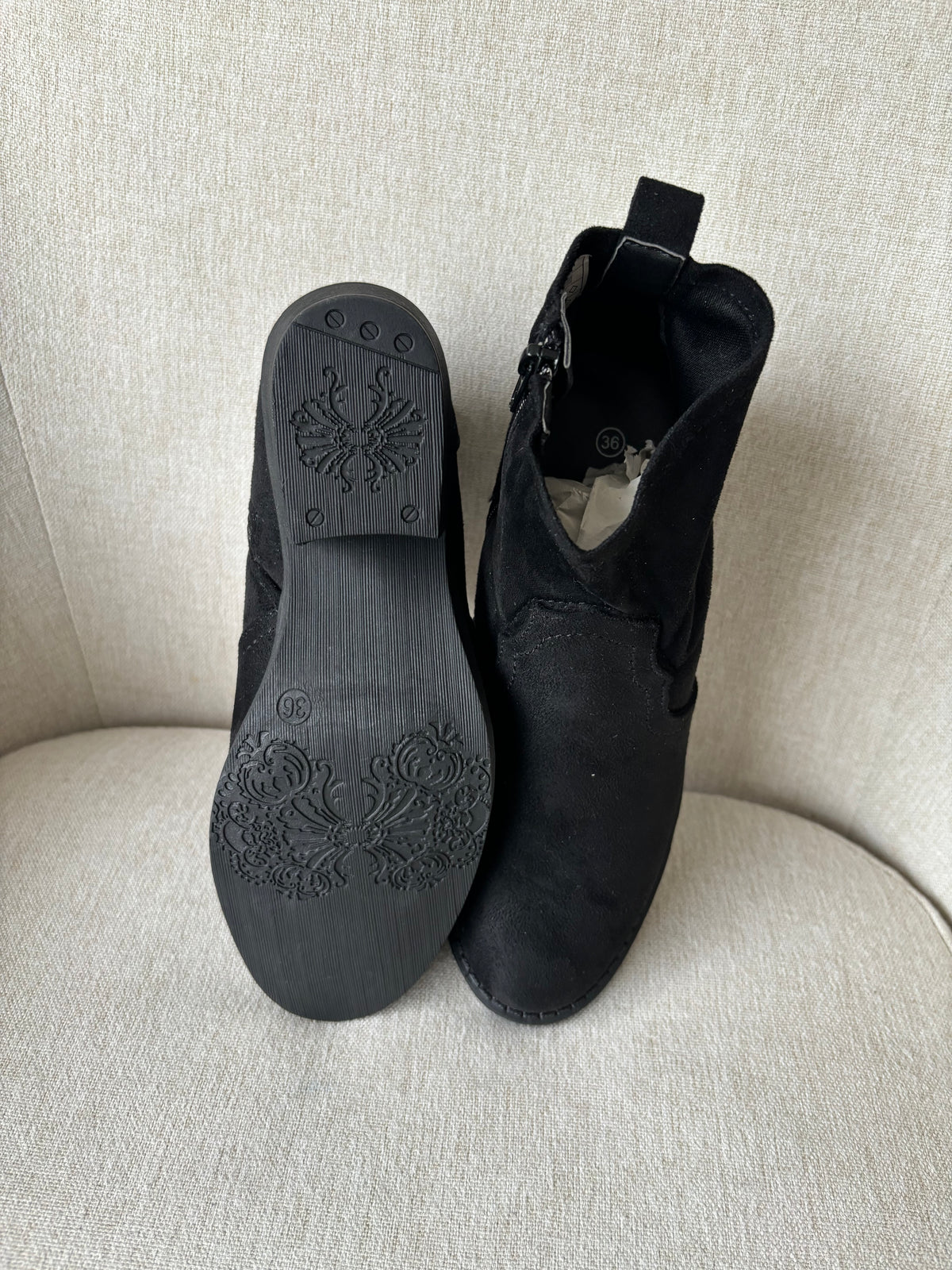 Black Suede Boots by CityWalk size 3