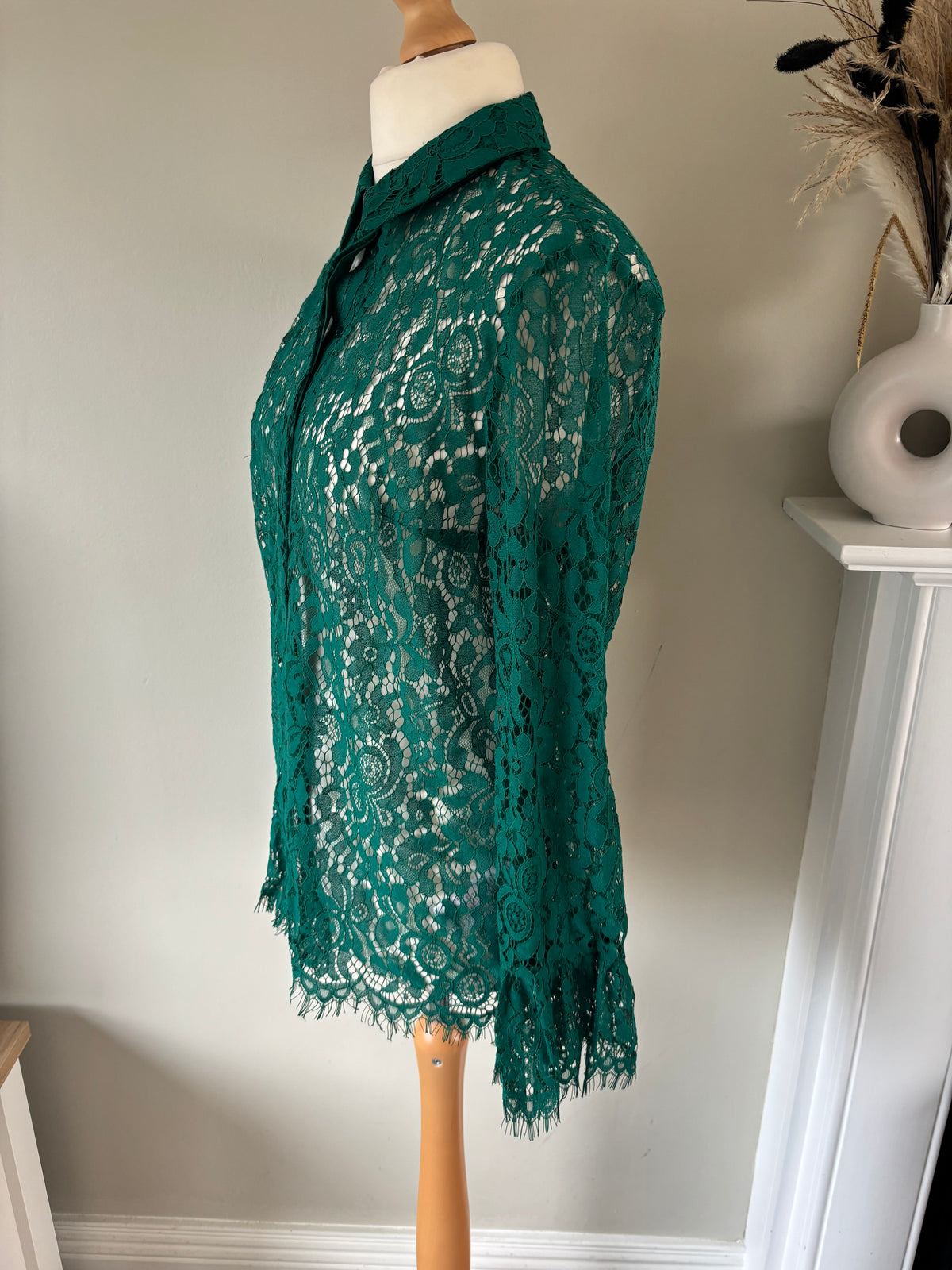 Lace green shirt by BPC collection size 16