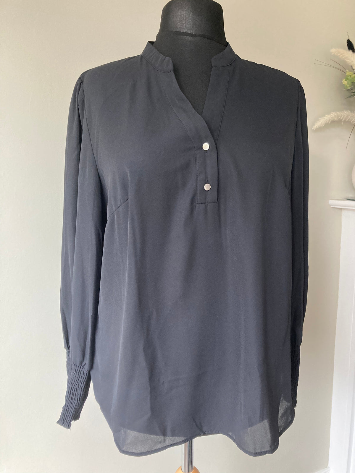 Black button up blouse by BPC - Size 20