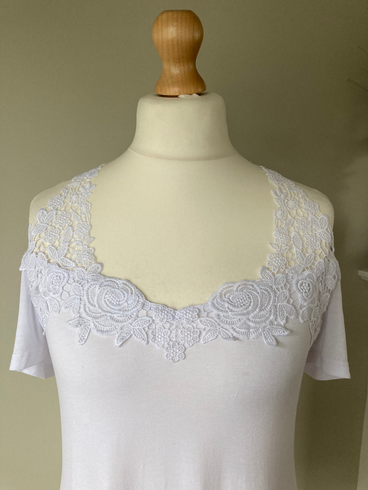 Off shoulder white lace top by BODYFLIRT- Size 14