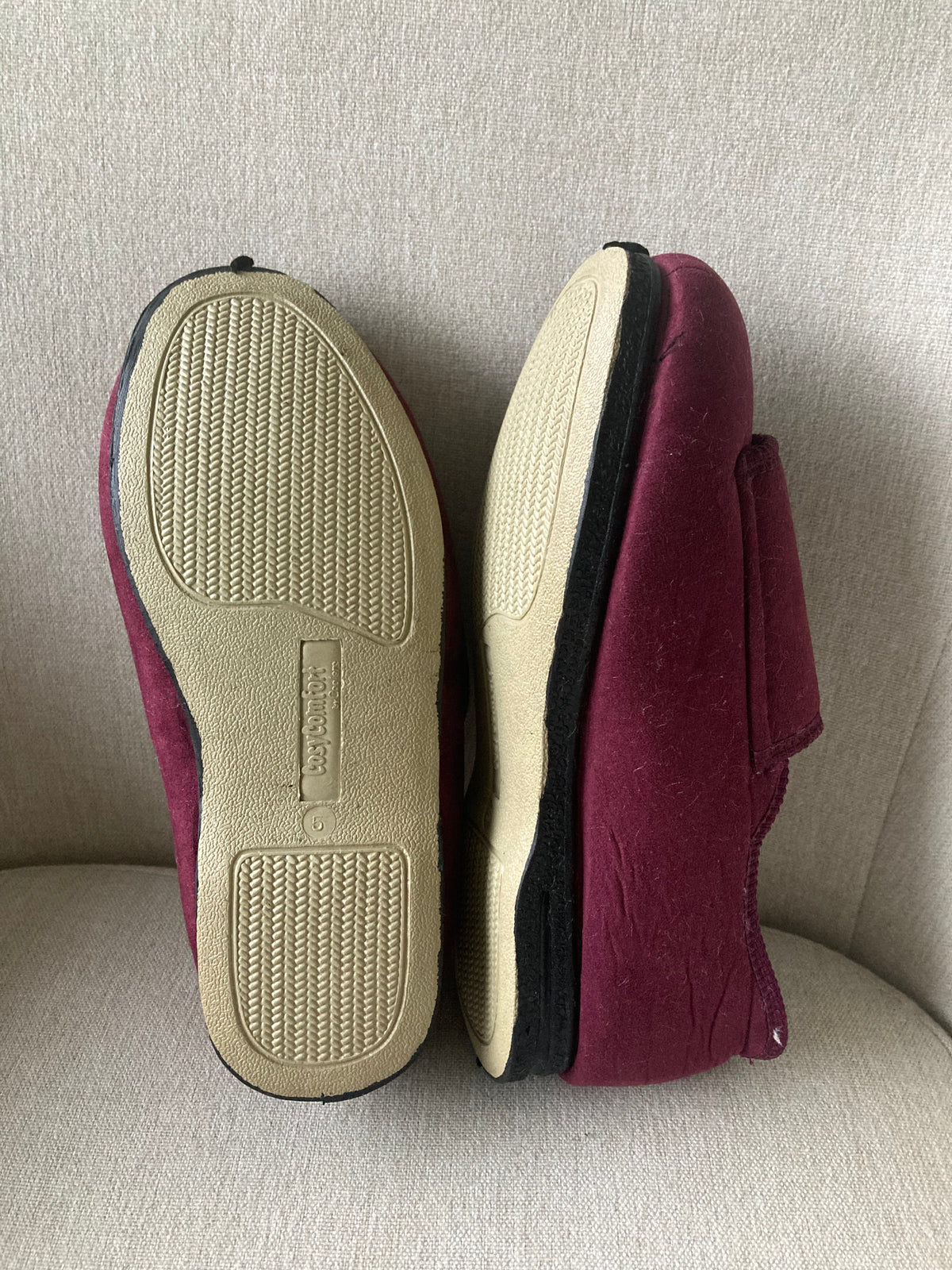Burgundy coolers orthopaedic slippers