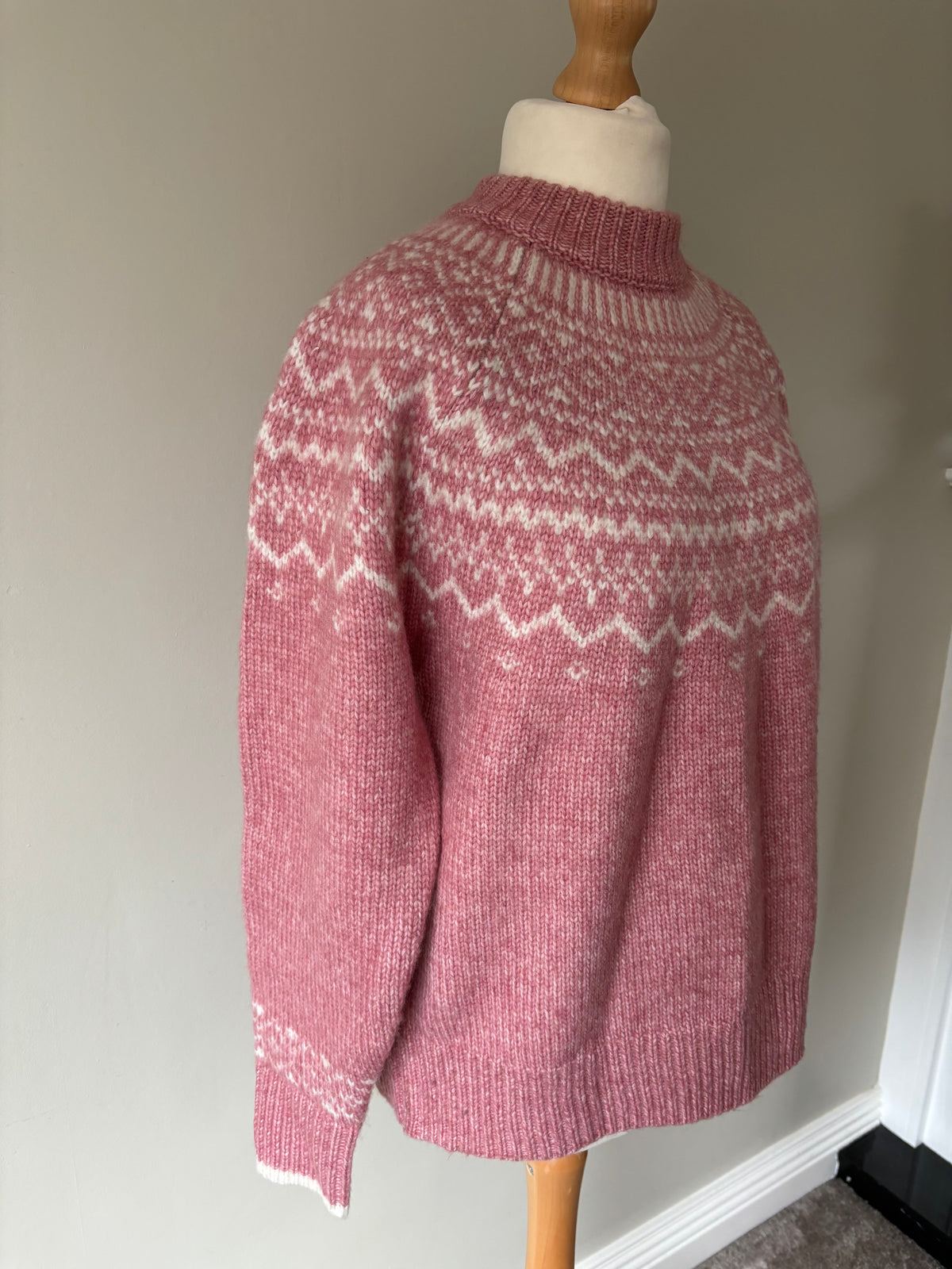 Charlotte Pink Fair Isle Jumper By Joules Size 18