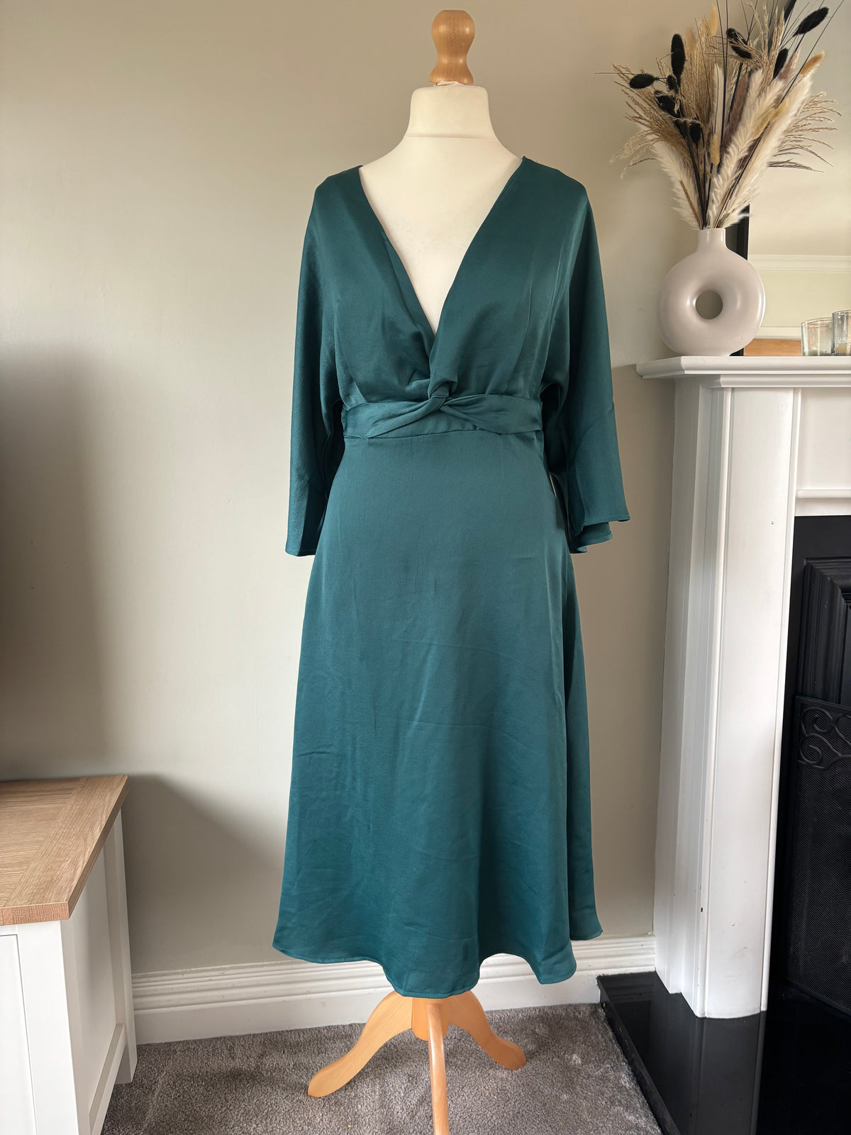 Petrol wrap midi dress size 10 by BPC collection.