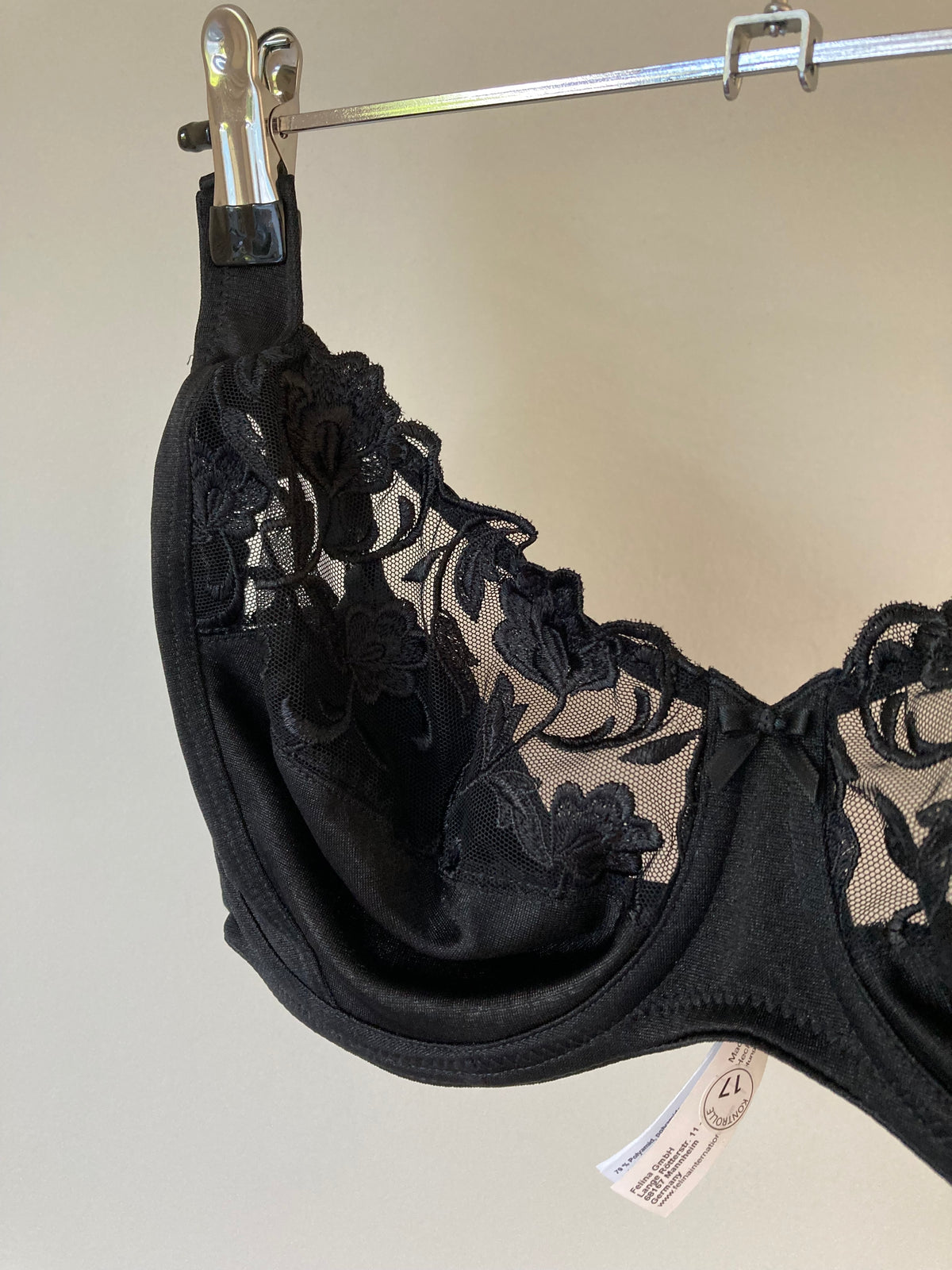 Black Underwired Bra by FELINA - Size 38C