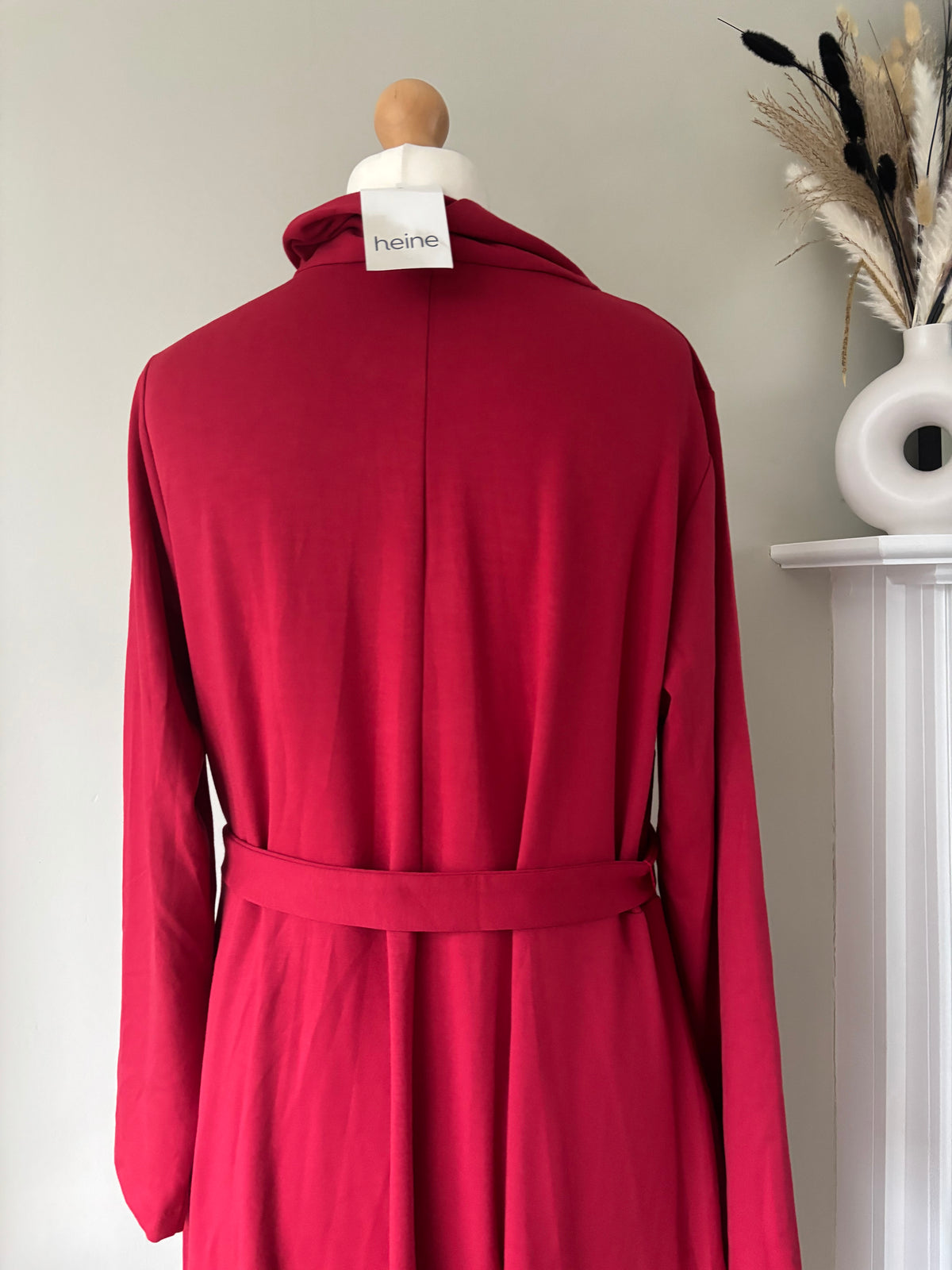 A-Line Belted Stretch Jersey Dress by Heine size 20