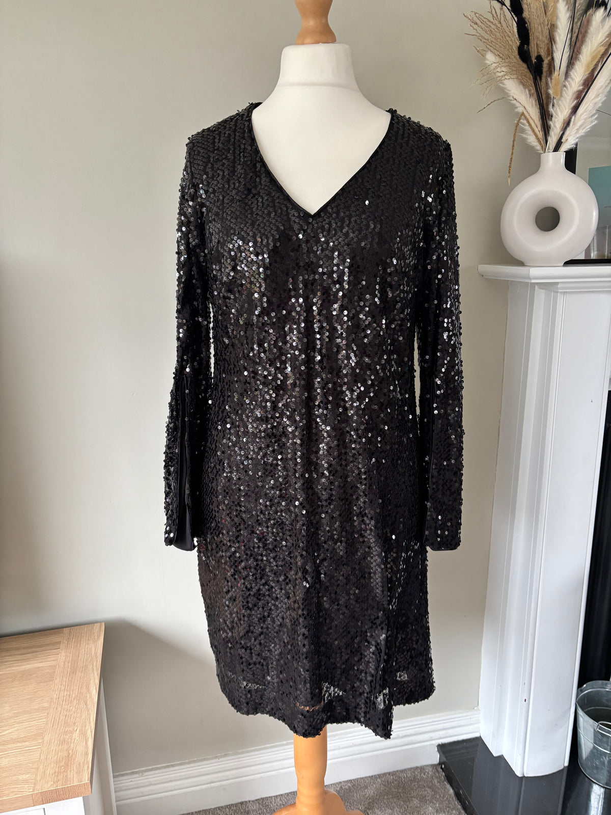 Black sequin dress by Body flirt size 18