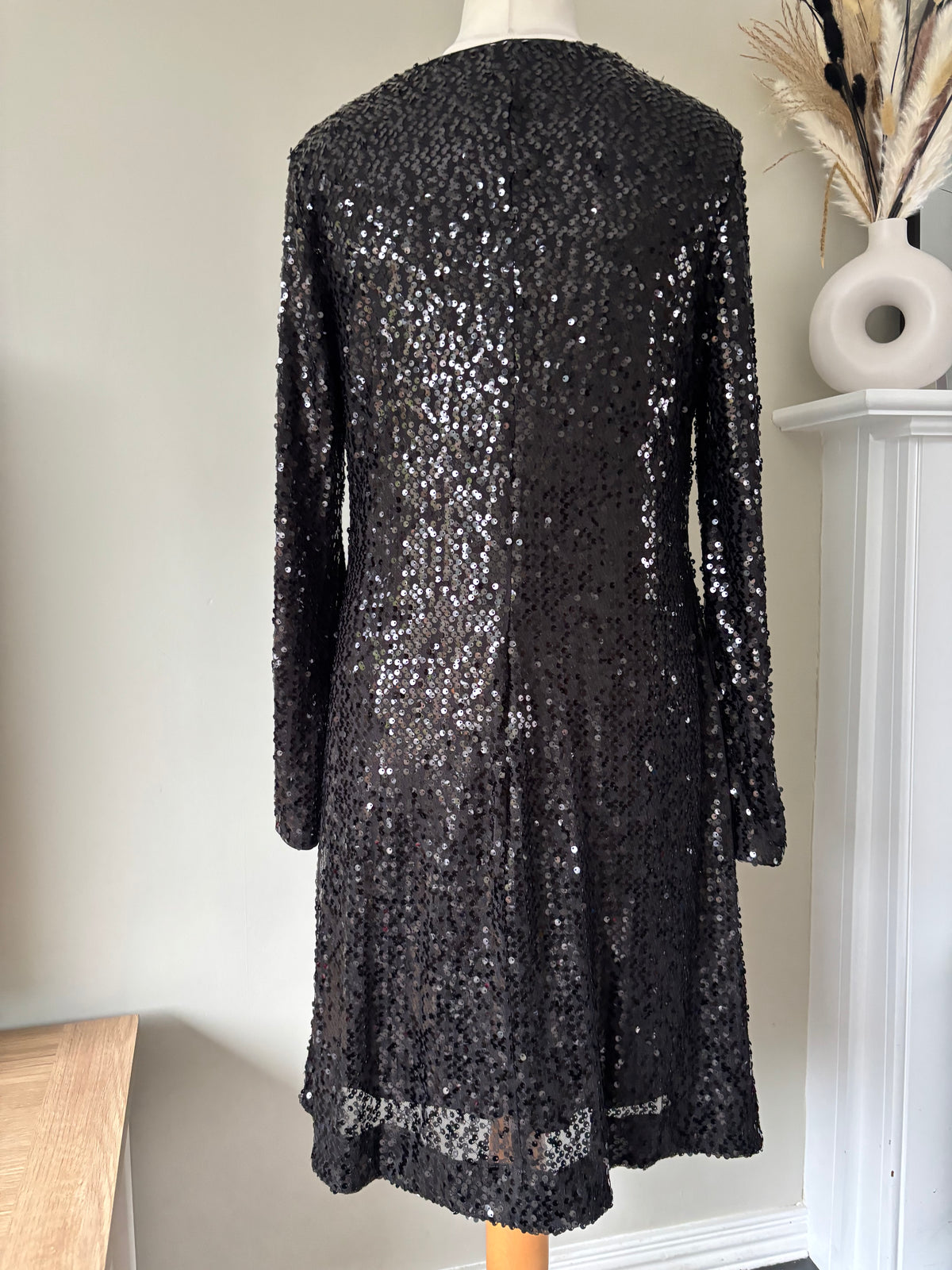 Black sequin dress by Body flirt size 18