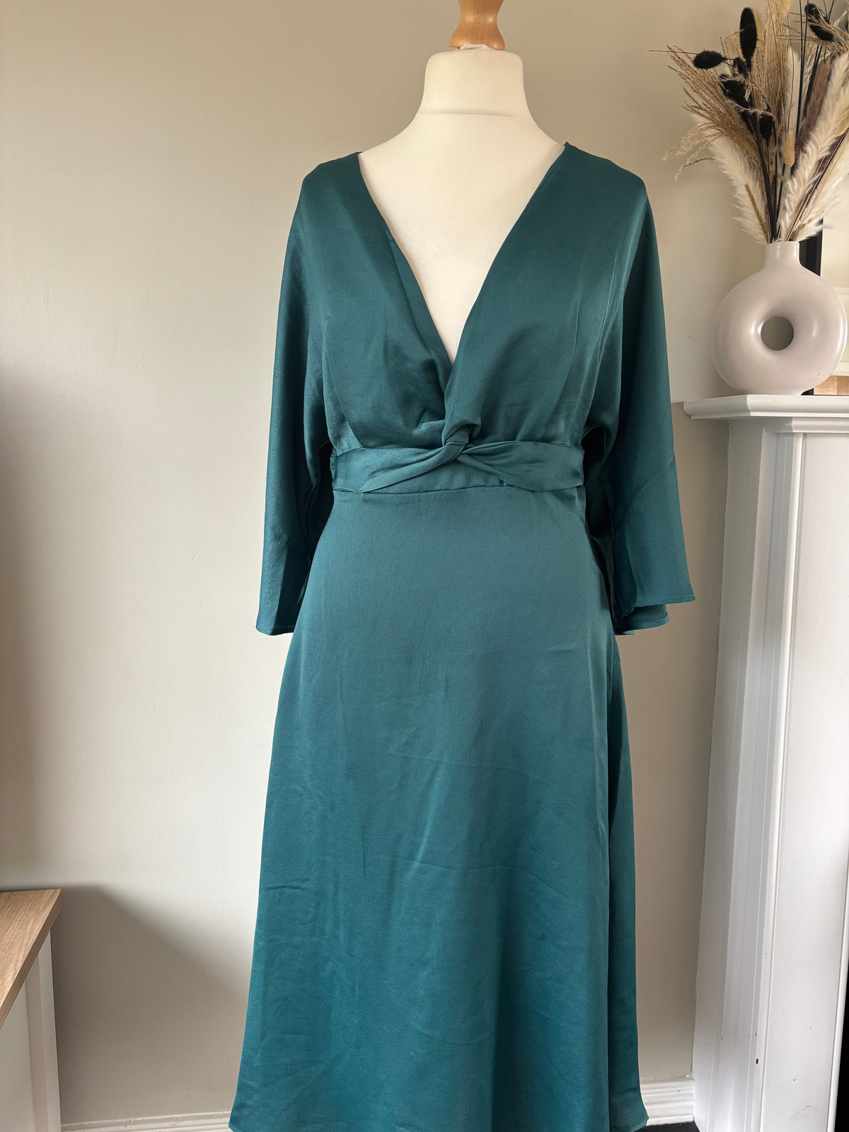 Petrol wrap midi dress size 10 by BPC collection.