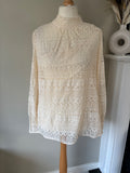 2 in 1 cream lace top by Heine Size 20