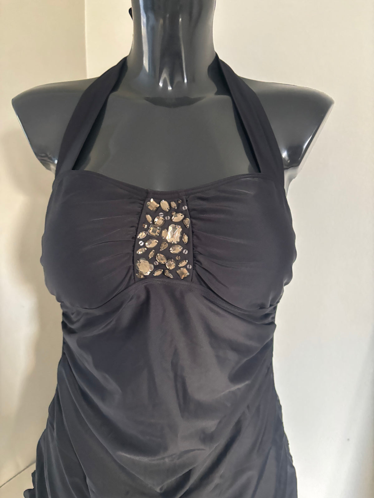 Black brooch swim dress size 16 by Bonprix