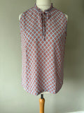 Tie high neck blouse size 14 ANISTON