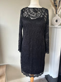 Black tunic lace dress by Kalediscope Size 12