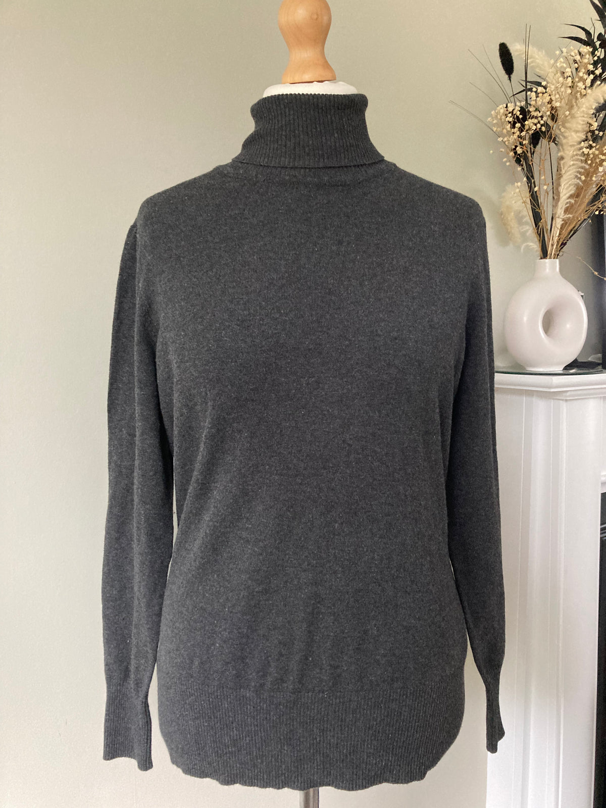 Smooth Knit Polo Neck by BONPRIX - Size 14