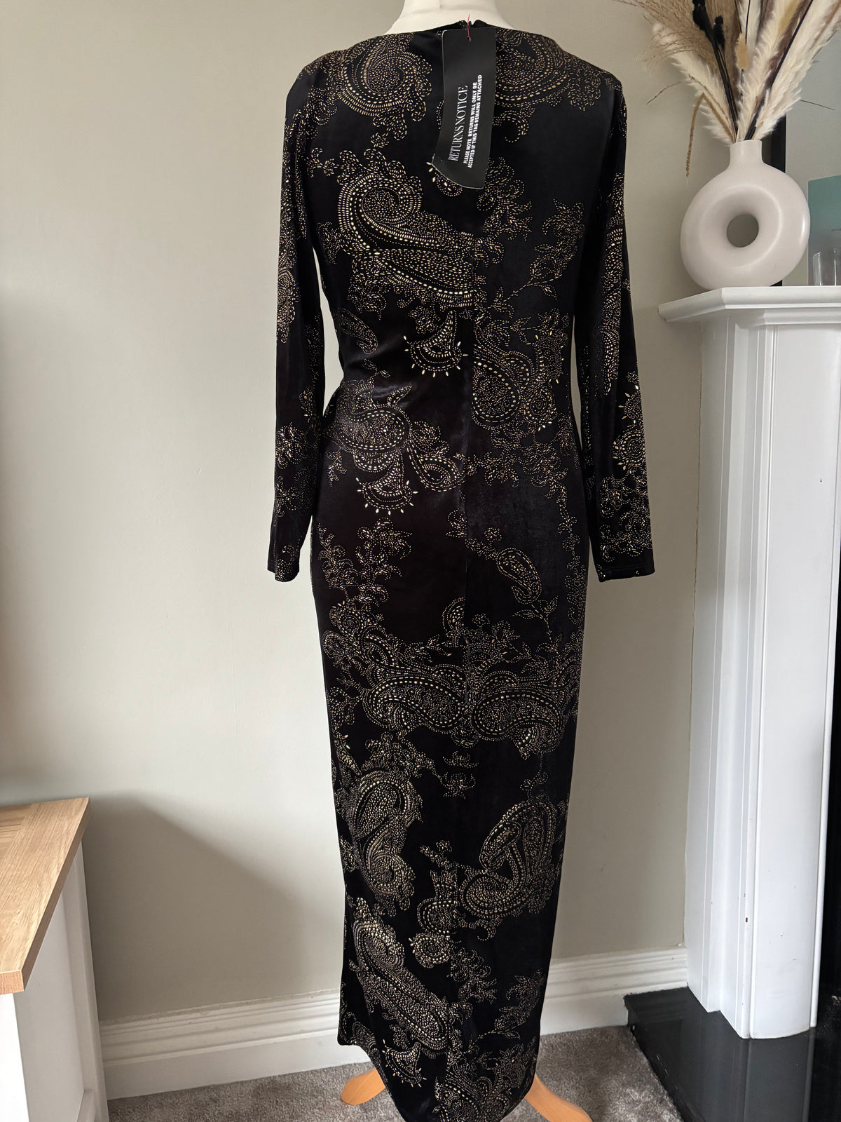 Paisley Printed Velour Maxi Dress by Kaleidoscope size 14