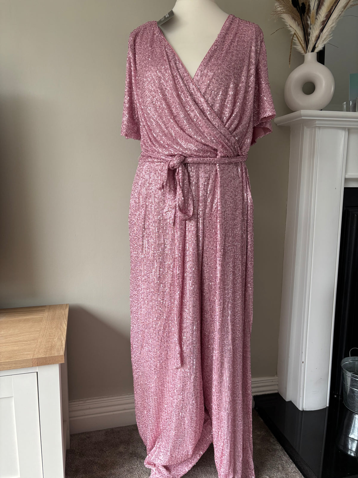 Blush sequin jumpsuit Size 20 by Kaleidoscope