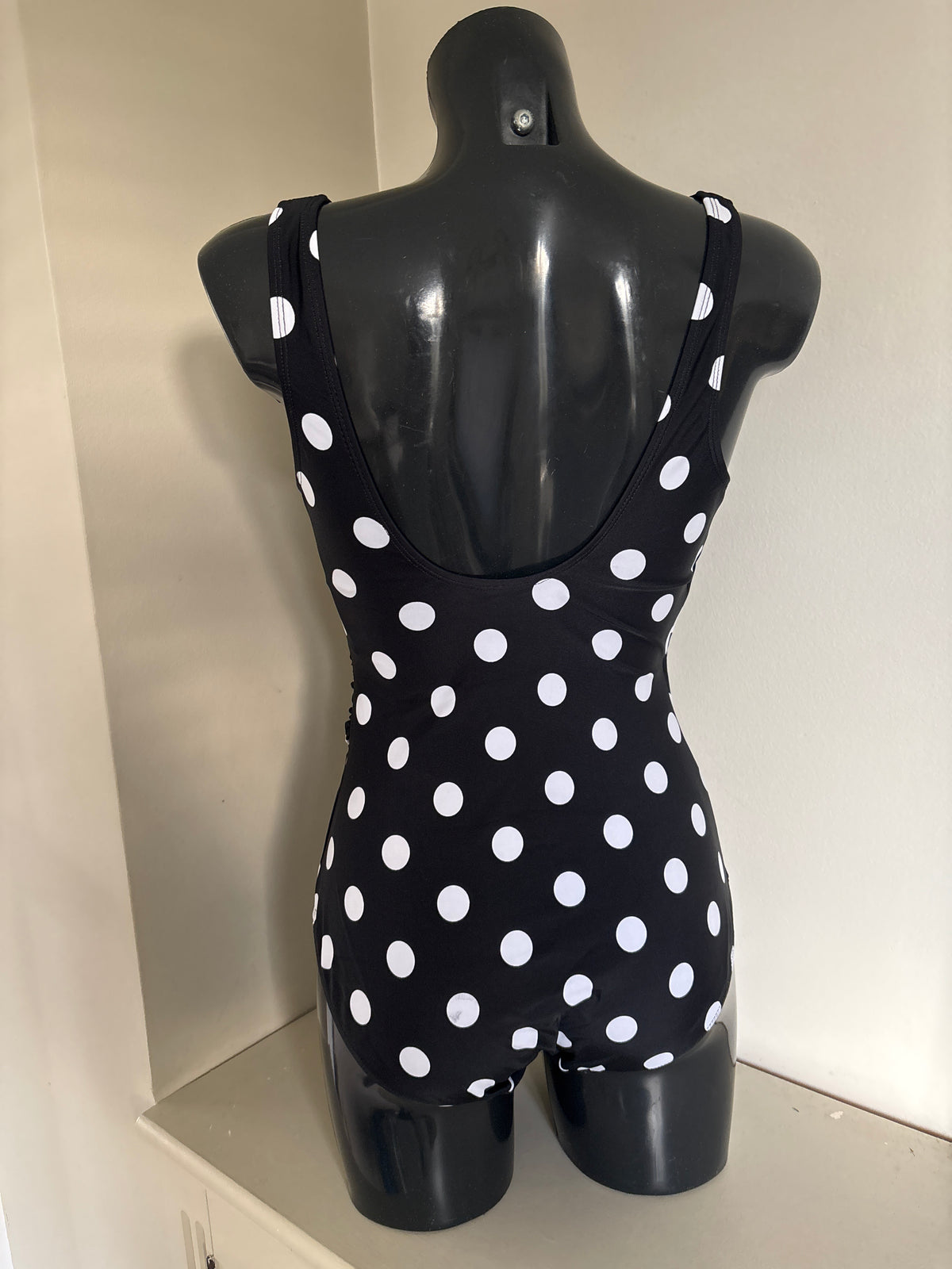 Black and White polka dot Swimsuit by Freemans size 12