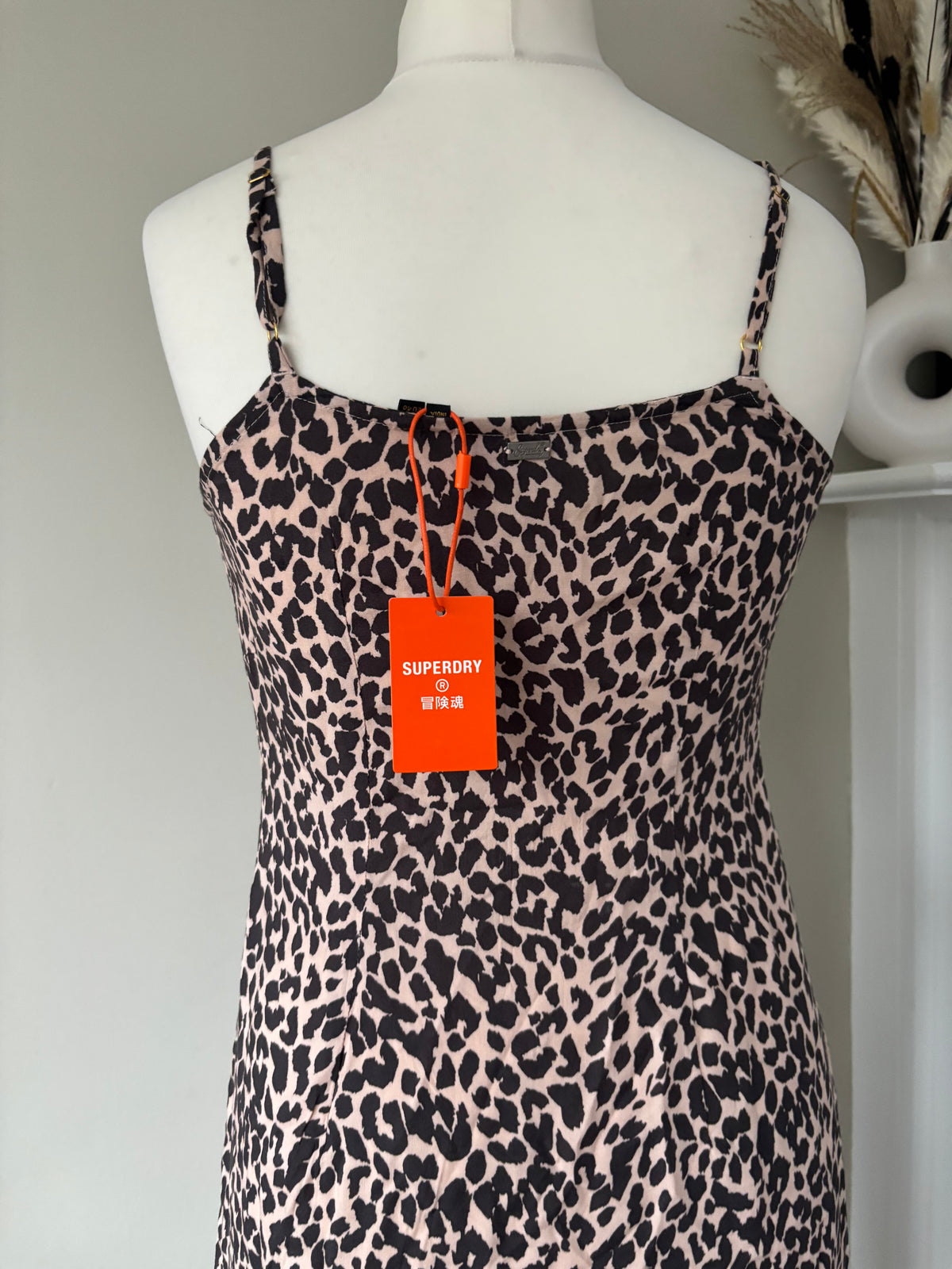 Print Button Cami Midi Dress by Superdry Size 12