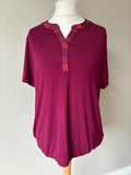 Burgundy tunic top by Freemans  Size 18