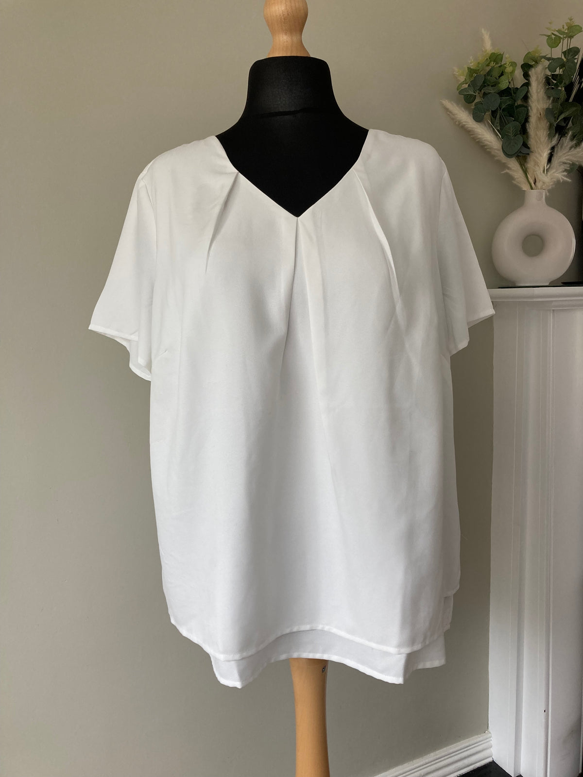 C Neck Layered Blouse by CREATION - Size 24 & 22
