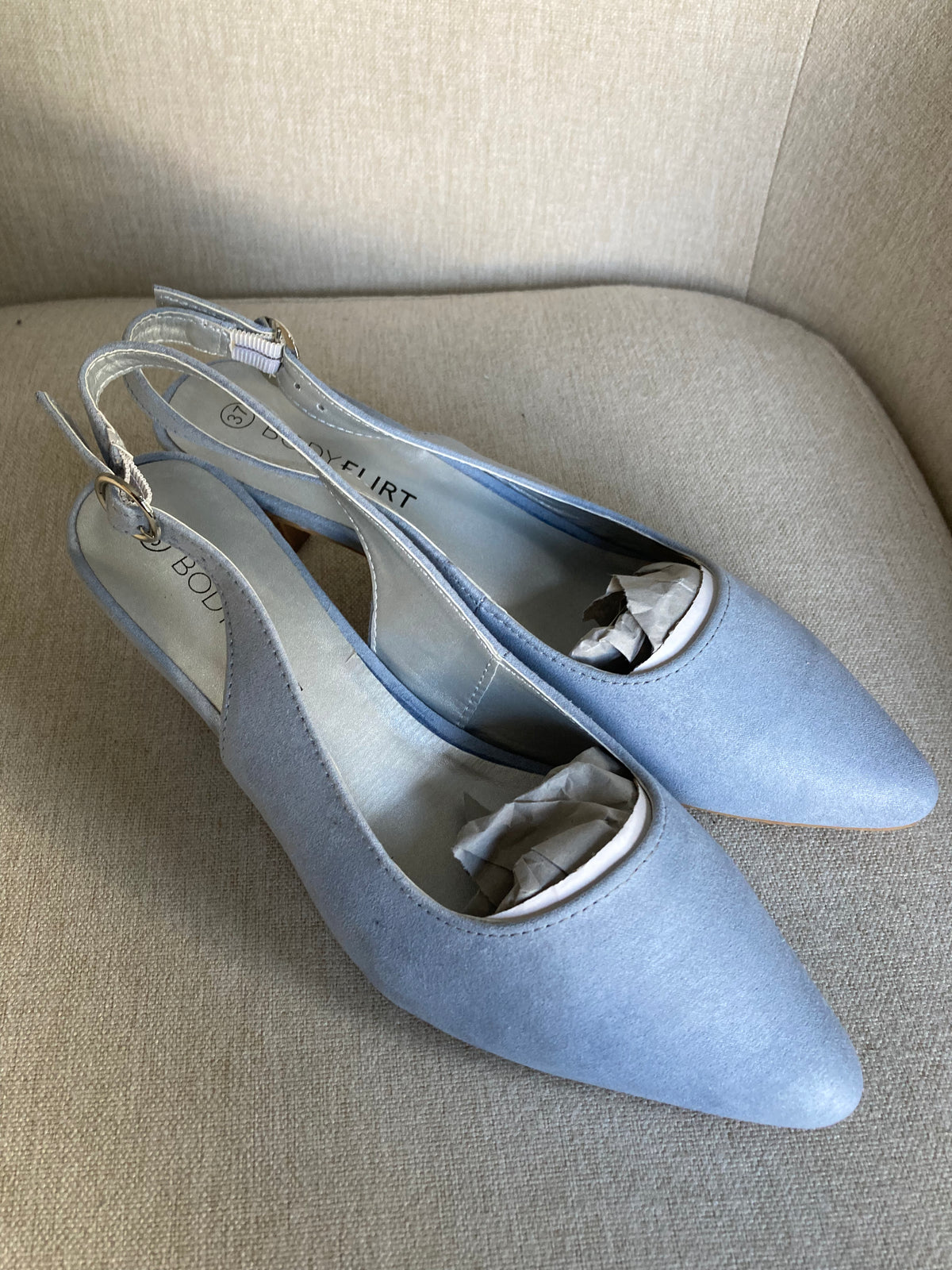Pale blue heels size 4 uk By BPC