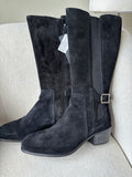 Freemans Wide Fitting Elastic Panel Suede Knee High Boots Size 8