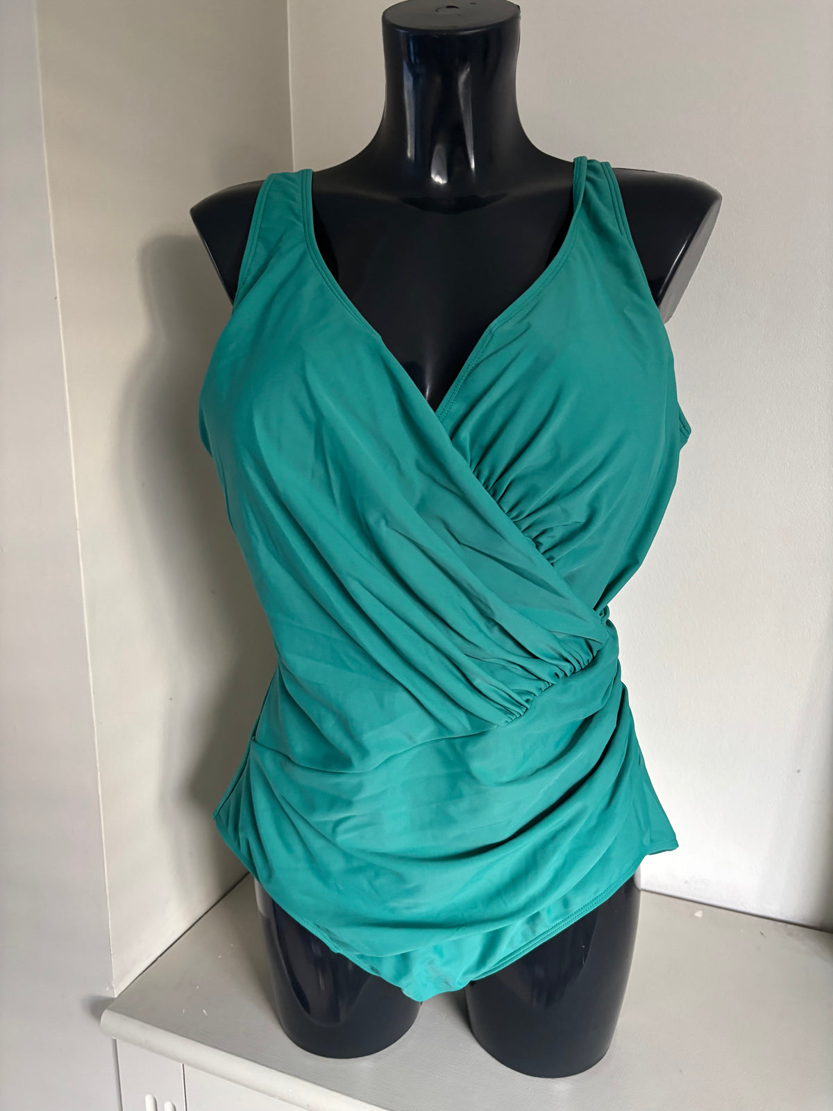 Green Wraparound Shaper Swimsuit by Bonprix size 20