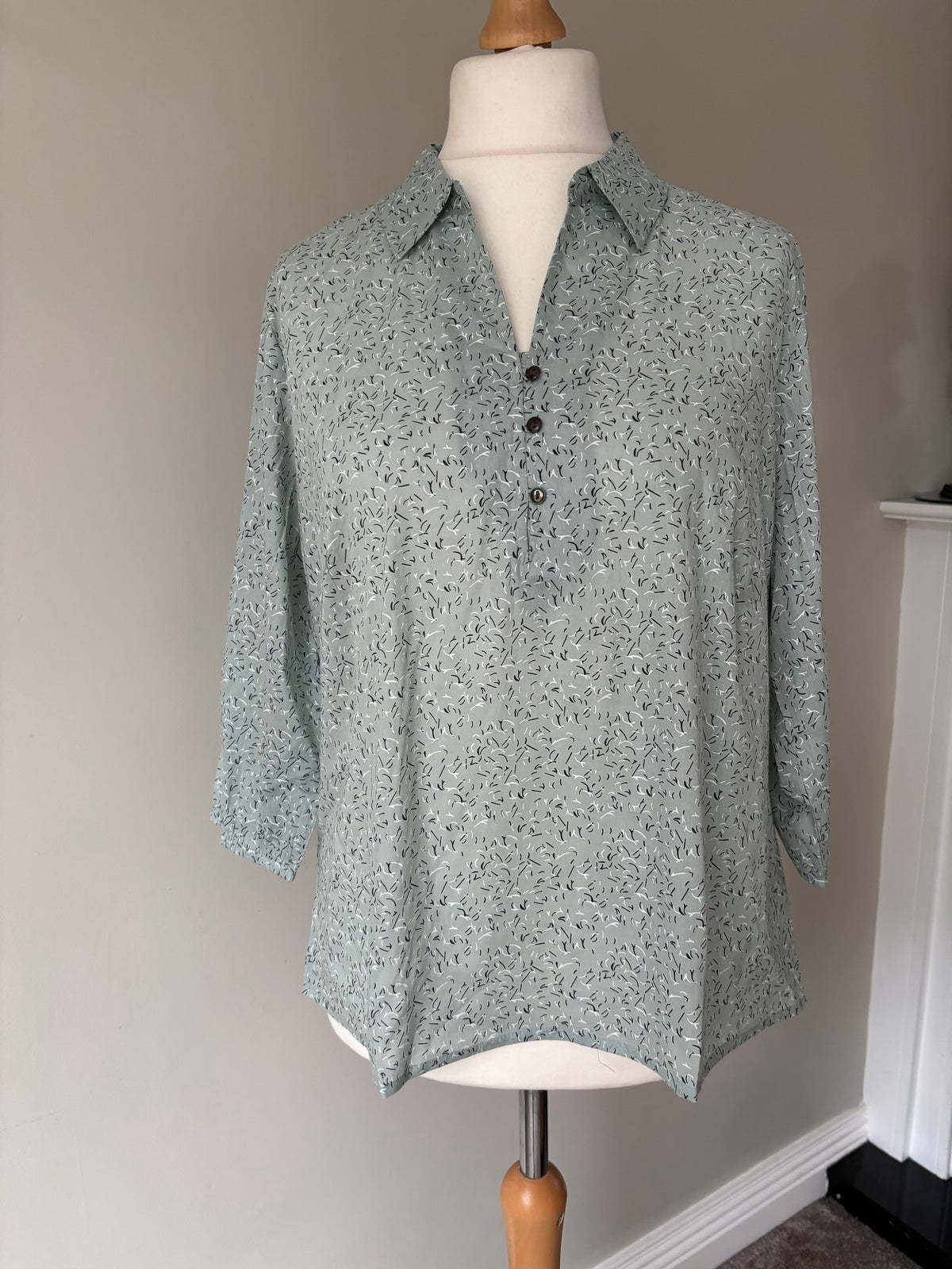 Mint green shirt by Freemans Size 18