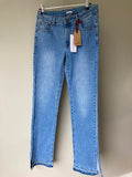 Light blue denim frayed Jeans by KANGAROOS- Size 12