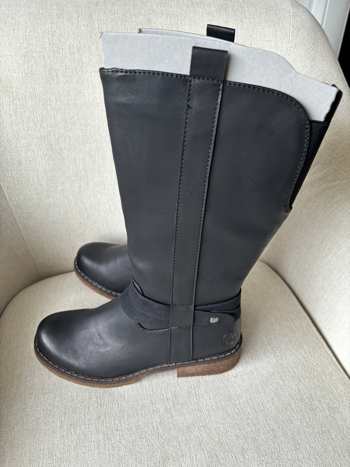Black Zip up Boots by Rieker