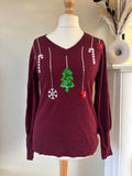 Maroon Christmas jumper by Bonprix