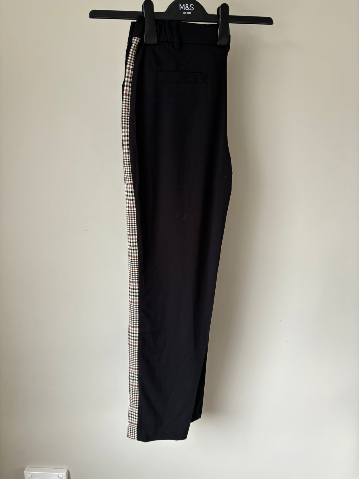 Smart black trousers with side detail by BPC - Size 12