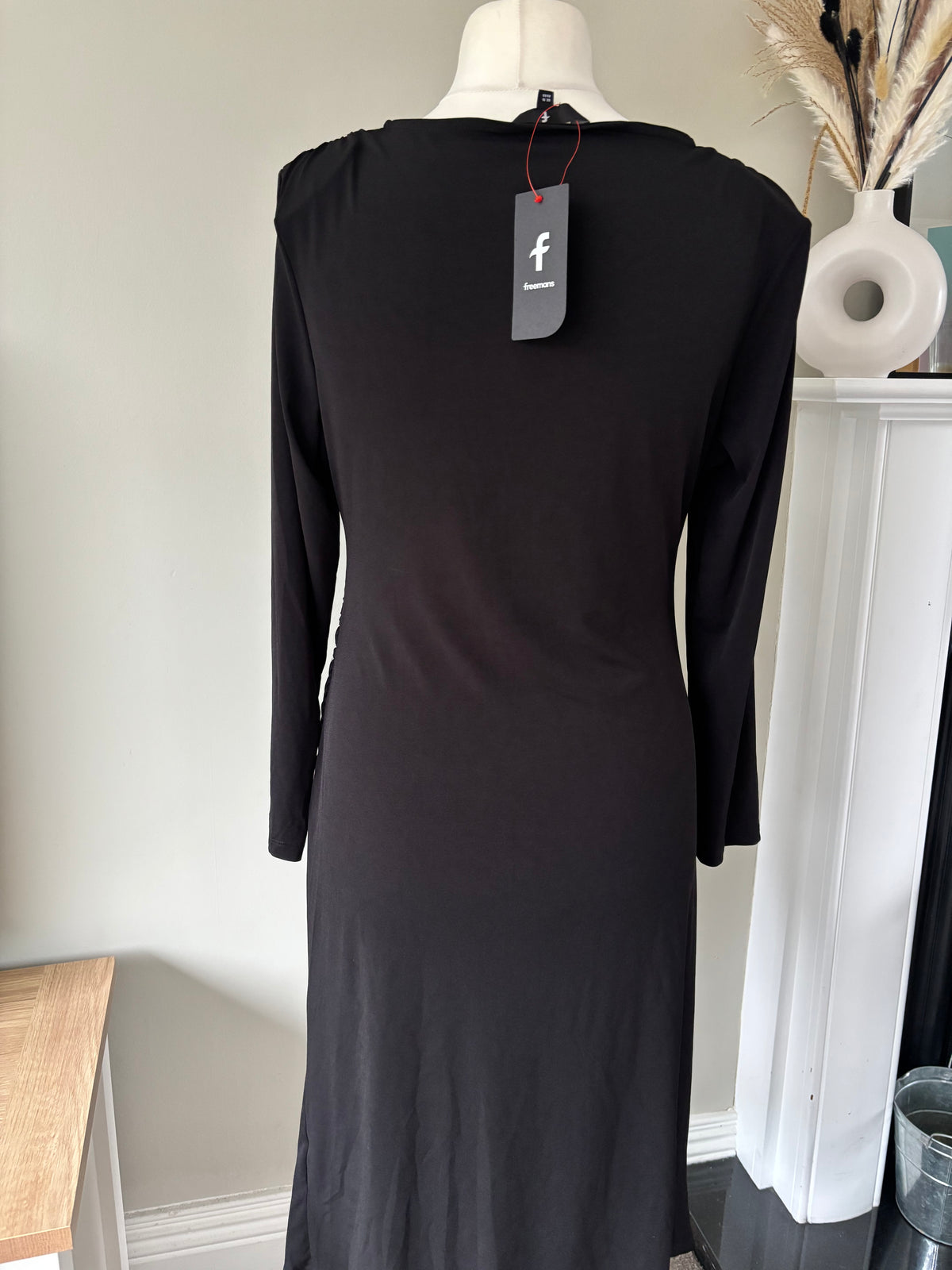 Black Ruched Maxi dress by Freemans