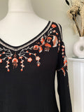 Embroidered Jersey Top by TOGETHER- Size 12