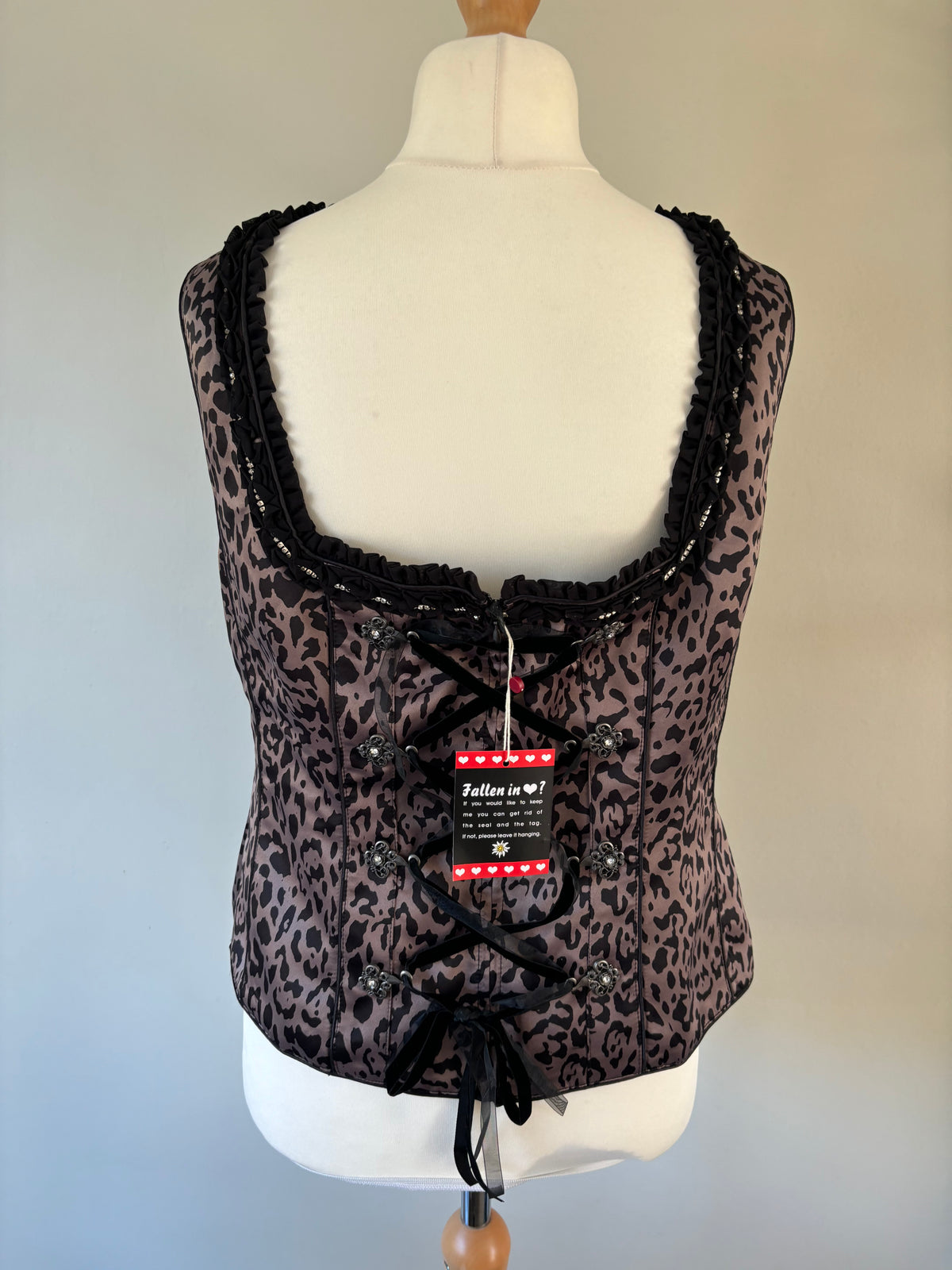 Stunning Printed Basque Top By BONPRIX Size 18
