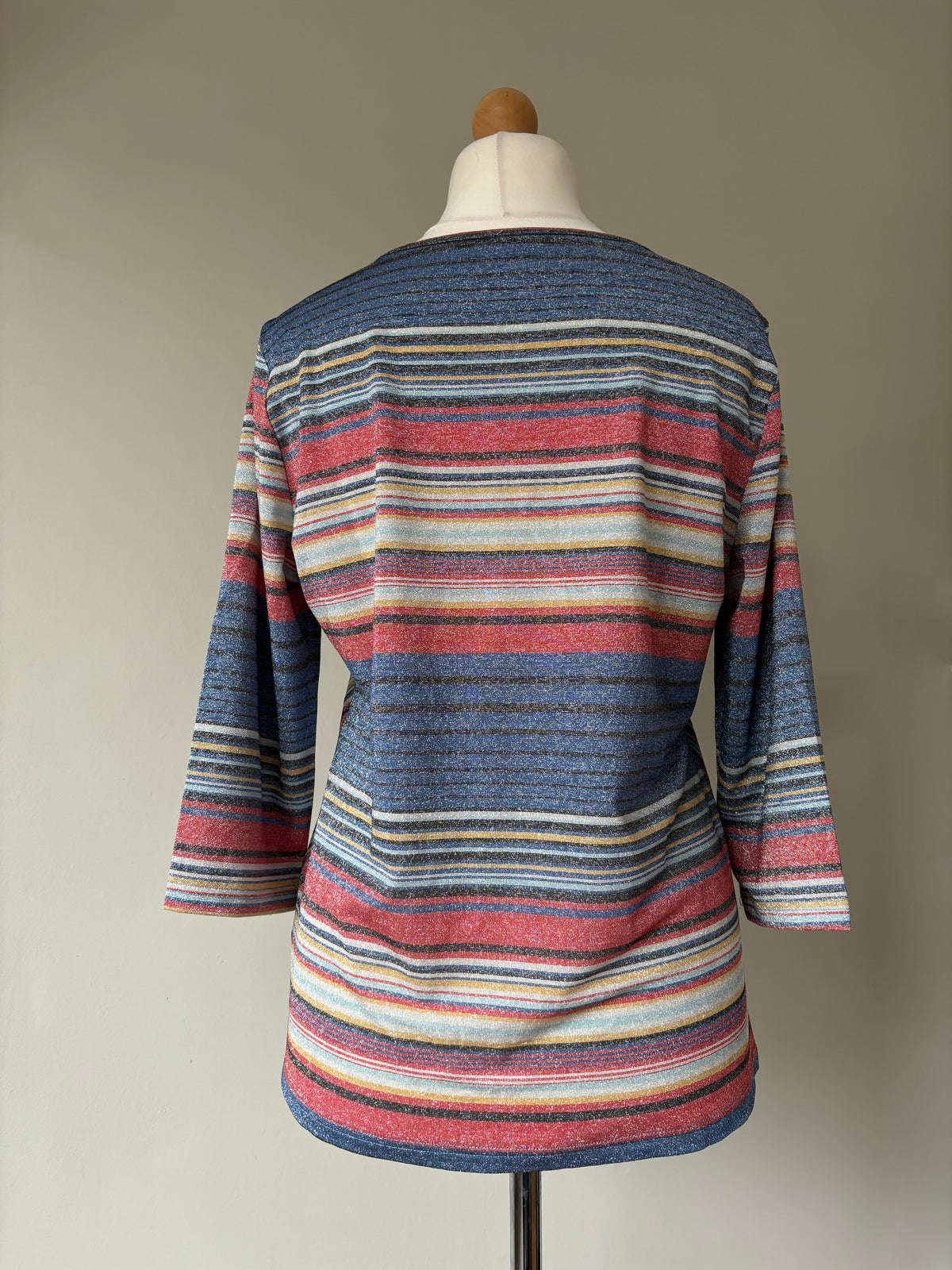 Jersey stripped long sleeved top Size 16 by Creation L