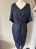 Navy Sequin Dress by Kaleidoscope size 14