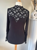 Black lace Yoke Top By bonprix