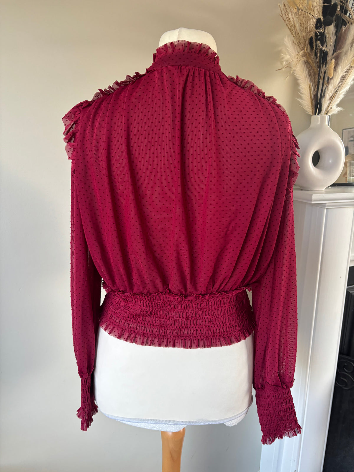 Berry mesh top by Freemans size 14