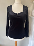 Black velvet long sleeve by Bonprix size 14