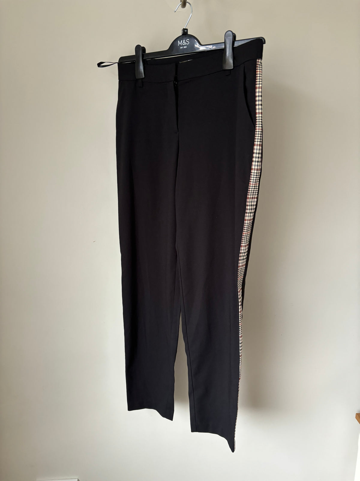 Smart black trousers with side detail by BPC - Size 12