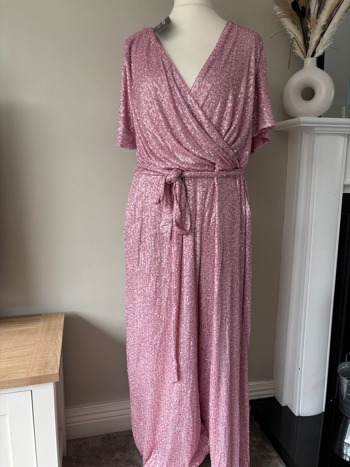 Blush sequin jumpsuit Size 20 by Kaleidoscope