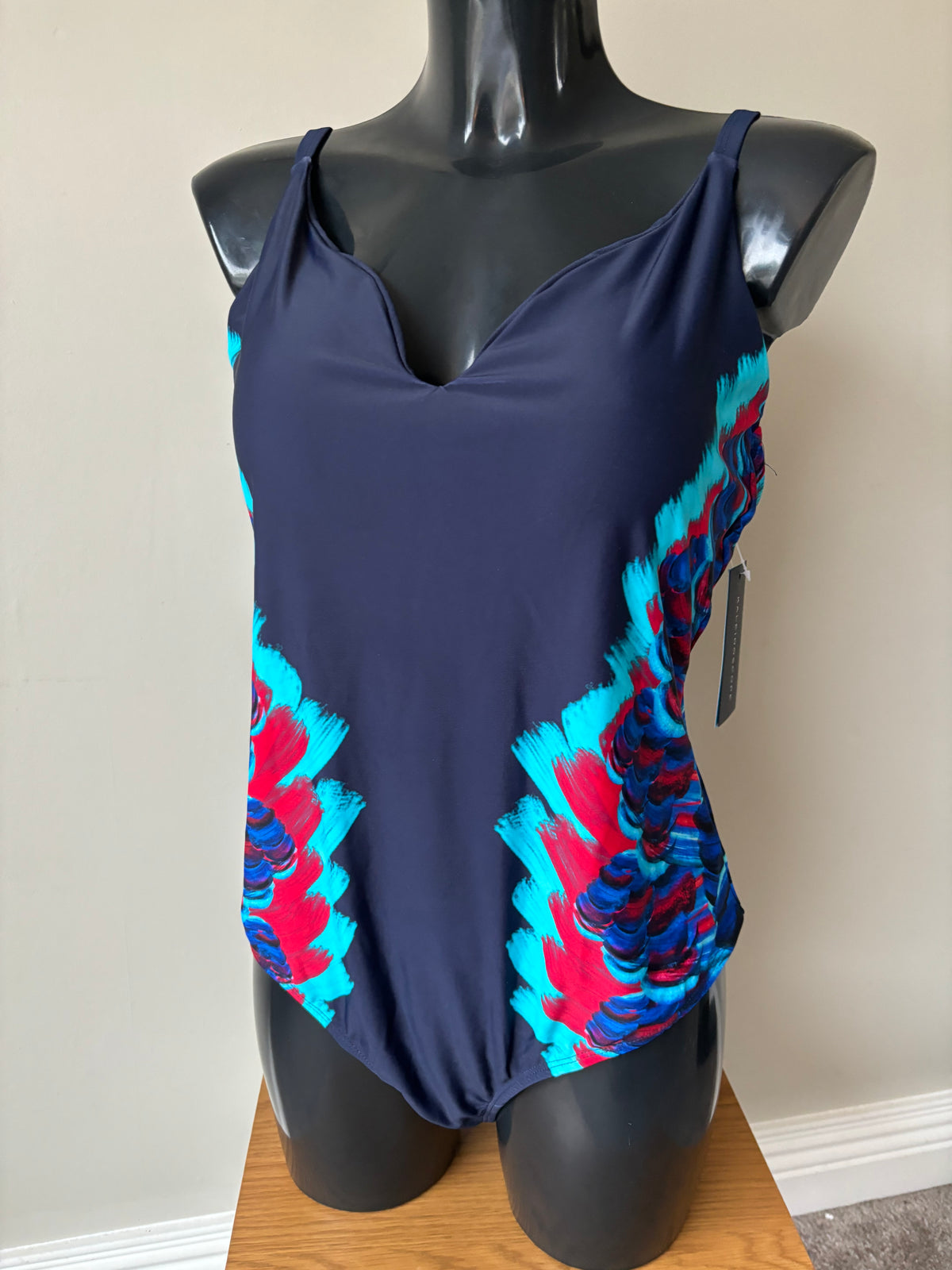 Feather Print Swimsuit Kaleidoscope Size 16