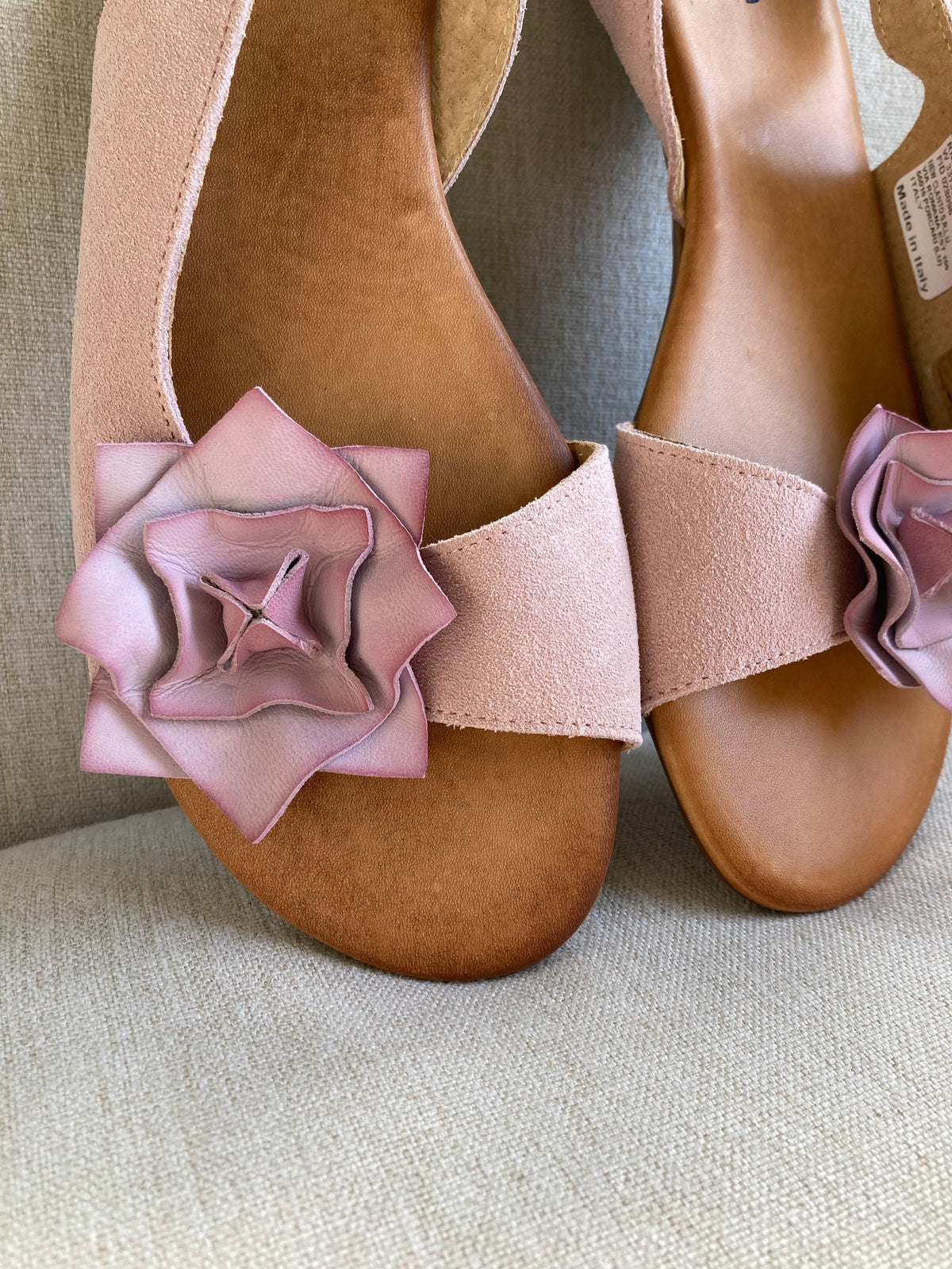 Flower sling back sandals by HEINE - Size 8