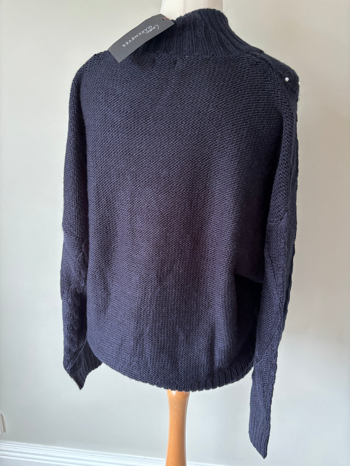 Pearl Trim Cable Jumper by Love Mark Heyes Size 16