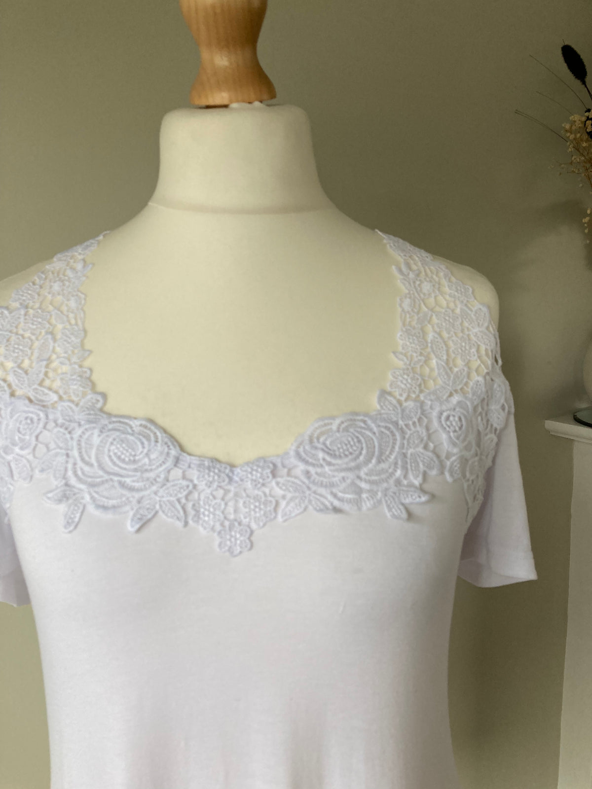 Off shoulder white lace top by BODYFLIRT- Size 14