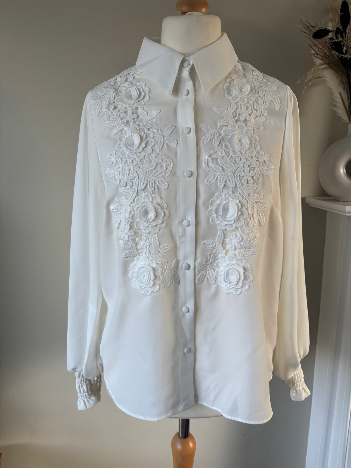 Together Ivory Applique Detail Blouse