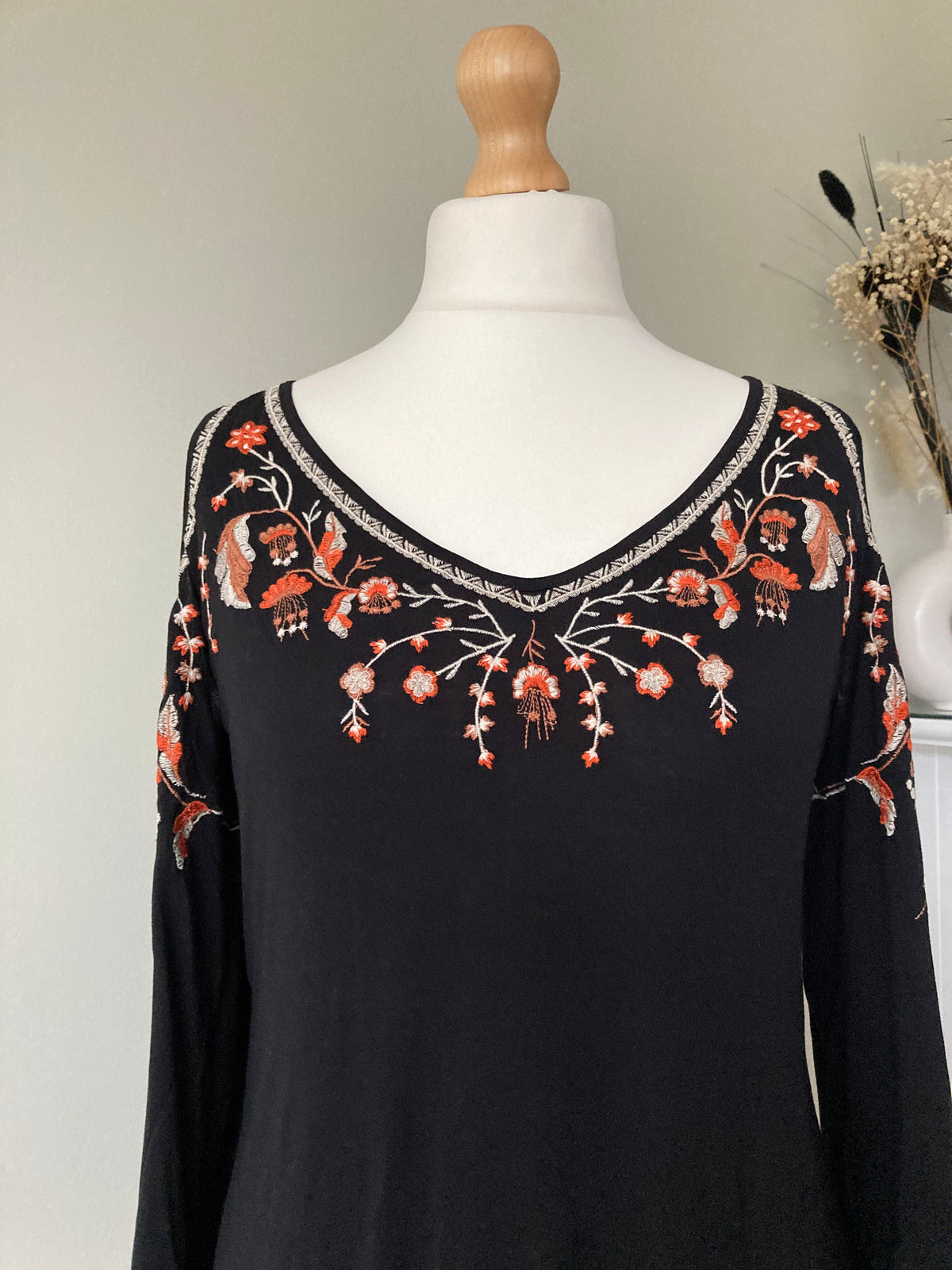 Embroidered Jersey Top by TOGETHER- Size 12