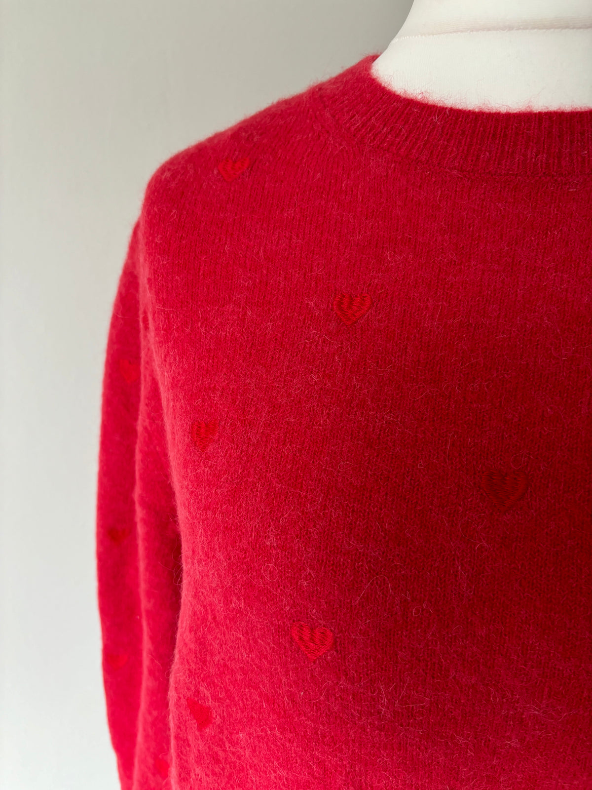 Red heart knitted jumper by &Otherstories Size 10